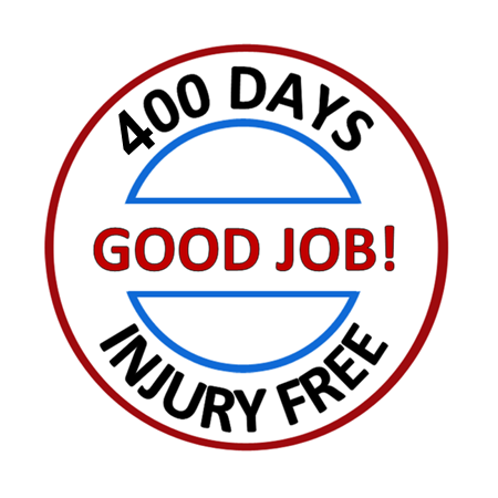 400 Days Injury Free Good Job!
