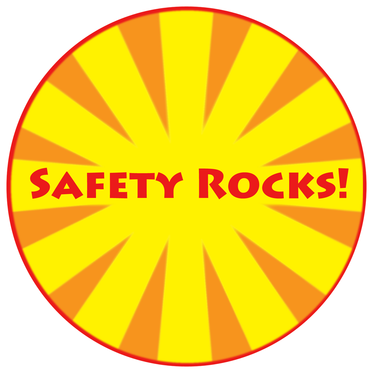 SAFETY ROCKS! yellow circle splash ā Celebrate Safety, Inc.