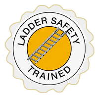 Ladder Safety Trained - yellow and white