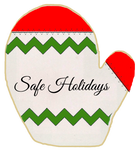 Holiday - Safe Holidays Mitten Red and Green