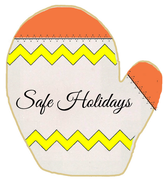 Holiday - Safe Holidays Mitten Orange and Yellow