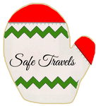 Holiday - Safe Travels Mitten Red and Green
