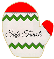 Holiday - Safe Travels Mitten Red and Green