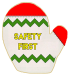 Holiday - Safety First Mitten Red and Green