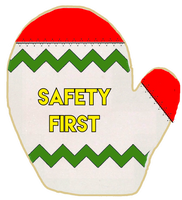 Holiday - Safety First Mitten Red and Green