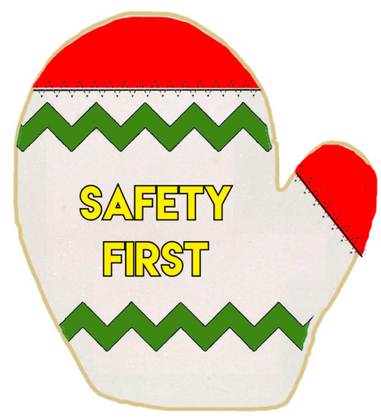 Holiday - Safety First Mitten Red and Green
