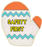Holiday - Safety First Mitten Orange and Yellow