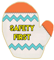 Holiday - Safety First Mitten Orange and Yellow