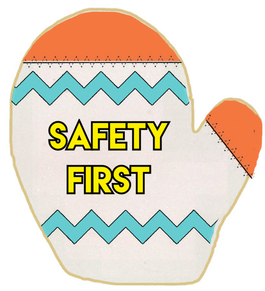 Holiday - Safety First Mitten Orange and Yellow